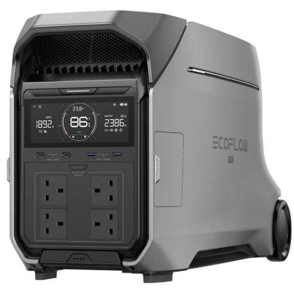 EcoFlow DELTA Pro 3 Portable Power Station 4096Wh capacity 4000W output, X-Boost up to 6000W - EFD521