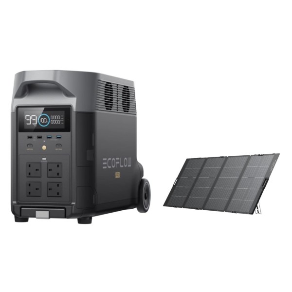 EcoFlow DELTA Pro Portable Power Station 3600Wh EFD500 with Ecoflow 400W Portable Solar Panel - EF-FLEX-400