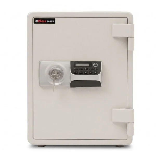 Eagle Safes Fire Resistant Safe with Electronic Lock + Key Lock - ES-031-DK(WH)