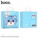 HOCO Cute Cat True Wireless Stereo Headset, Blue - EW48-B