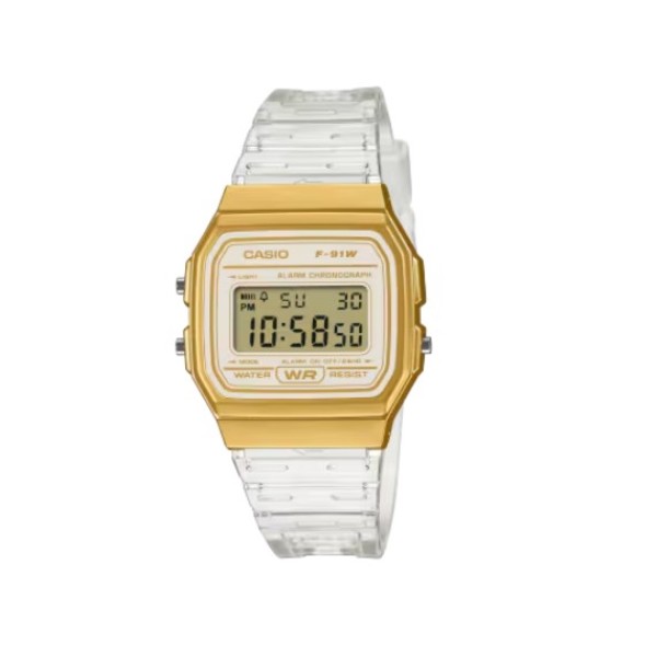 Casio Resin Band Digital Watch for Unisex - F-91WS-7A2DF