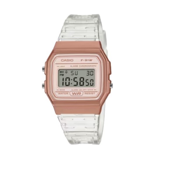 Casio Resin Band Digital Watch for Unisex - F-91WS-7A3DF