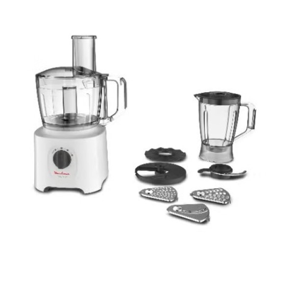 Moulinex 800Watts, 6 Attachments, Easy Force Multifunction Food Processor - FP247127