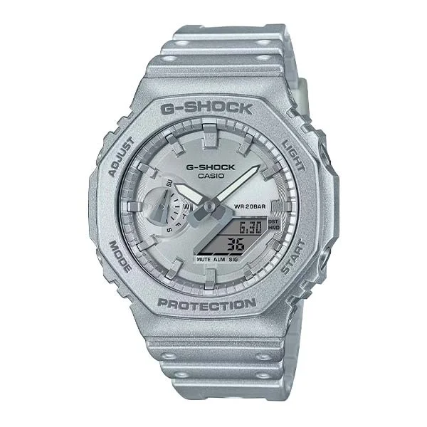 Casio G-Shock Analog-Digital Silver Band Watch - GA-2100FF-8ADR