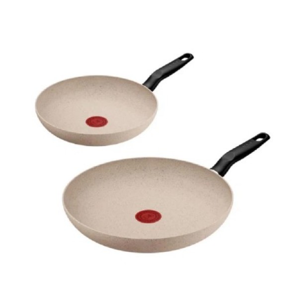 Tefal Essential Beige Frypan Set of 2pcs (24cm & 28cm) - G0079053