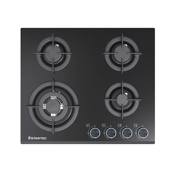 Startec Built-In Black Glass Gas Hob 60cm - G4623GCPIL