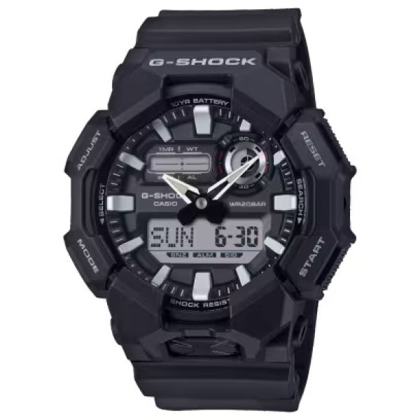 Casio G-Shock Black Band Analog-Digital Watch for Men - GA-010-1ADR