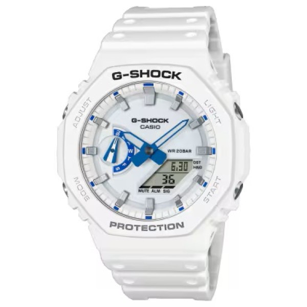 Casio G-Shock White Band, Analog-Digital Watch for Men - GA-2100HDS-7ADR