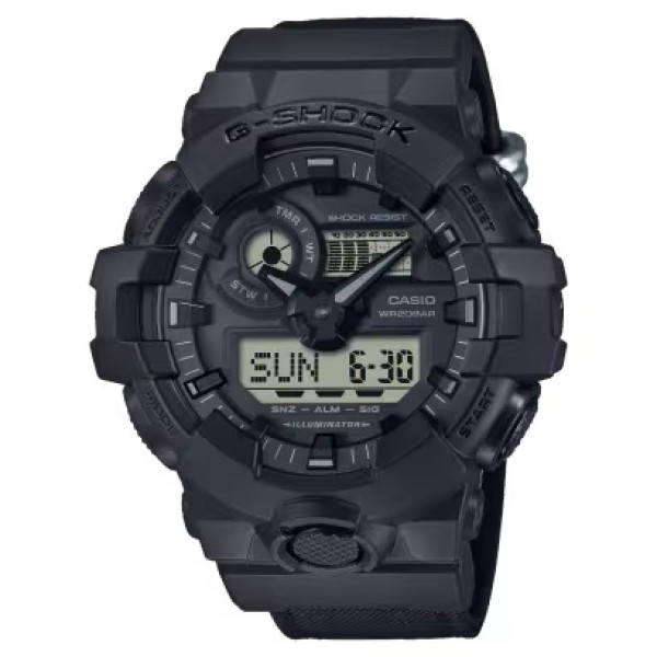 Casio G-Shock Black Resin Band, Analog-Digital Watch for Men - GA-700BCE-1ADR