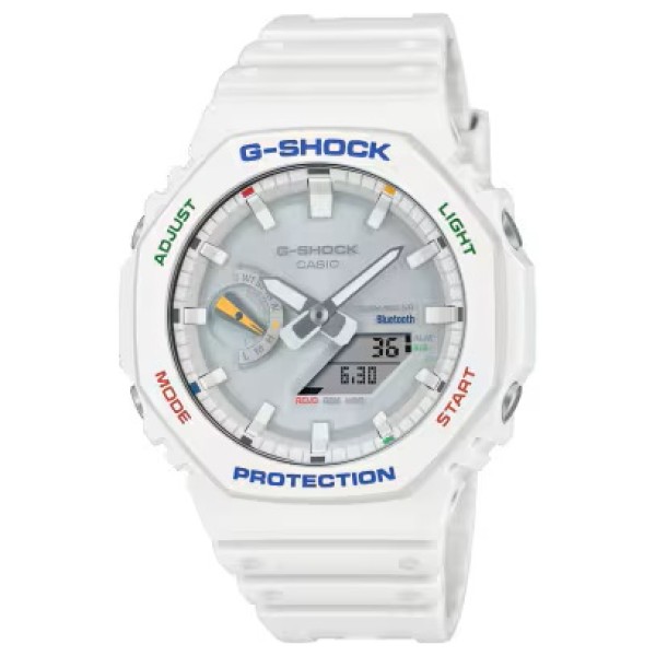Casio G-Shock White Band, Bluetooth Analog-Digital Watch for Men - GA-B2100FC-7ADR
