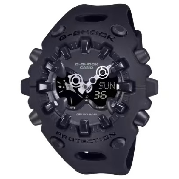 Casio G-Shock Black Resin Band Analog-Digital Watch for Unisex - GA-V01-1ADR