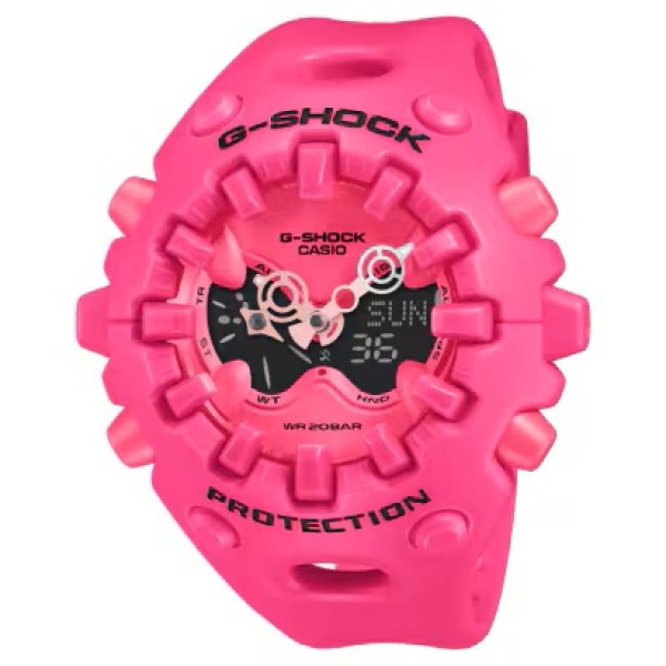 Casio G-Shock Pink Resin Band Analog-Digital Watch for Unisex - GA-V01-4ADR
