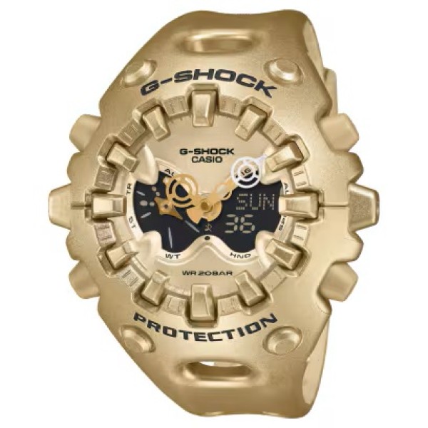 Casio G-Shock Gold Resin Band Analog-Digital Watch for Unisex - GA-V01A-9ADR