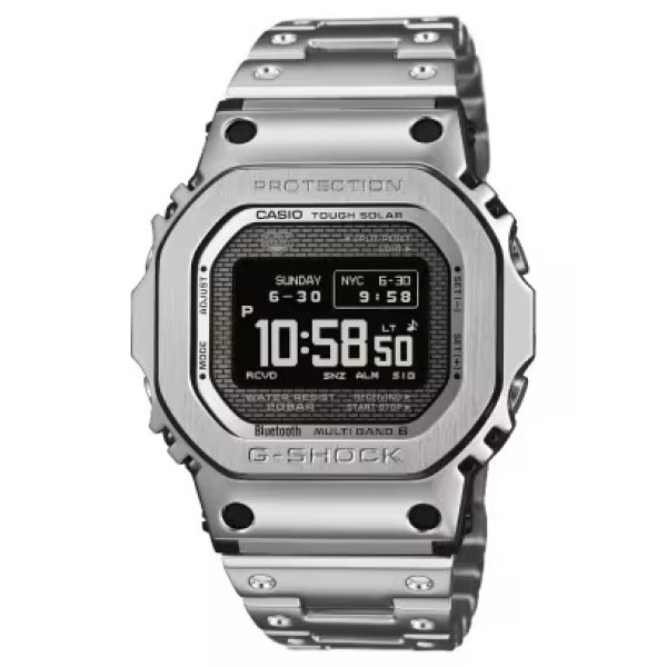 Casio G-Shock Full Metal Silver Stainless Steel Band Digital Watch for Men - GMW-BZ5000D-1DR