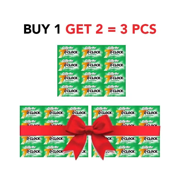 Gillette 7 O'Clock Super Stainless Blade 12 Pieces - BUY 1 GET 2 FREE
