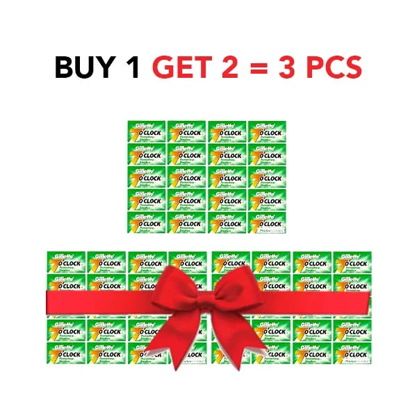 Gillette 7 O'Clock Super Stainless Blade 12 Pieces - BUY 1 GET 2 FREE
