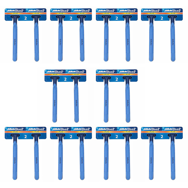 Gillette Blue 2 Plus Comfort Disposable Razor Set of 2 - Bundle of 10 Pieces - 10006968-Bundle