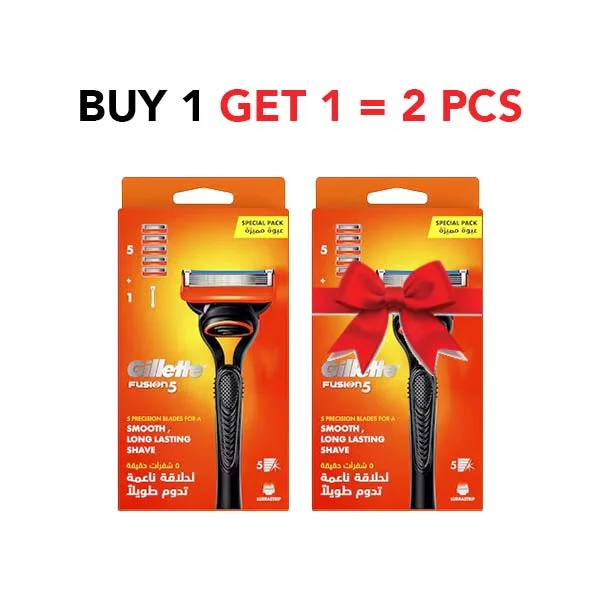 Gillette Fusion5 Razor Handle + 5 Blades - BUY 1 GET 1 FREE