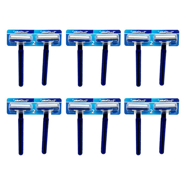 Gillette Blue 2 Regular Razor Set of 2 - Bundle of 6 Pieces - 10006966-Bundle