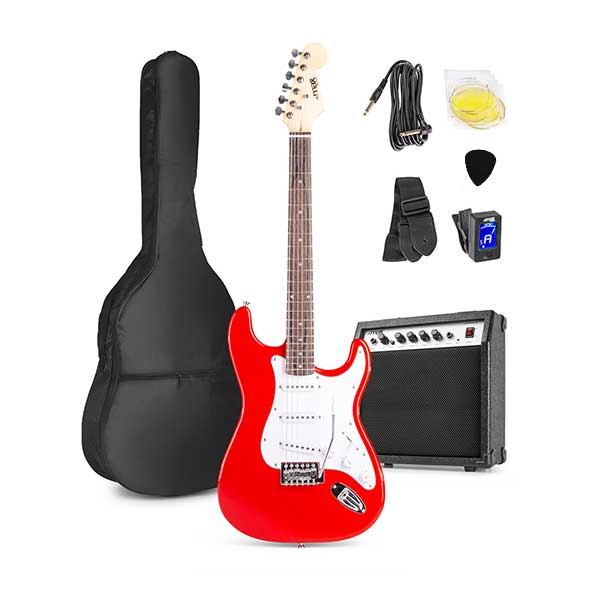 MAX GIGKIT Electric Guitar Pack, Red - MAX-GUITAR-R