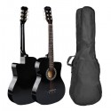 ENJOY Basswood 38” Acoustic Guitar For Beginners, Black - MY-38C-BLACK