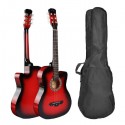 ENJOY Basswood 38” Acoustic Guitar For Beginners, Red - MY-38C-RED