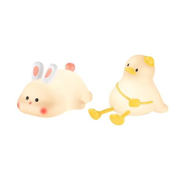 Hoco Cute Silicone Tap Control Night Light for Kids, Duck & Rabbit Designs - HX16