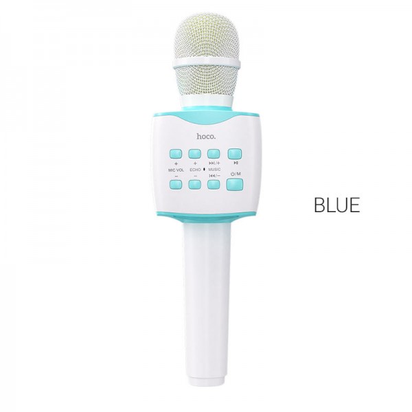 Hoco Karaoke Wireless Microphone with Speaker  Model: BK5 Blue