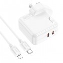 Hoco Wall Charger Dual Port PD35W Type-C With Lighting Cable Model: C110B P
