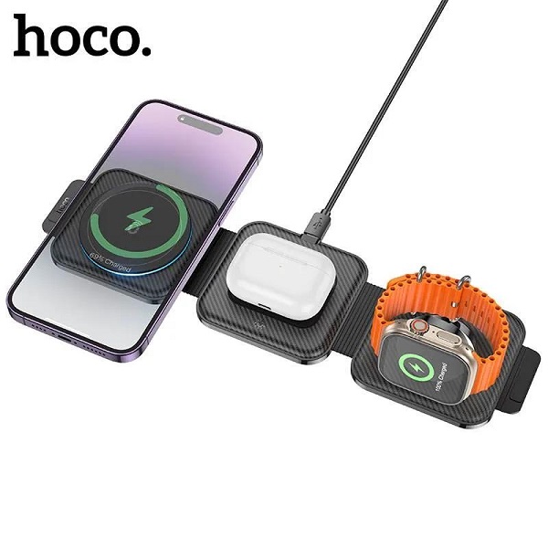 HOCO Unique Folding 3 in 1 Magnetic Wireless Charger Model: CQ4
