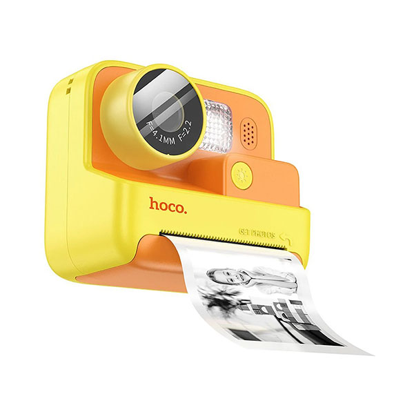 HOCO Kids Camera with Printer, Yellow - DV200-Y