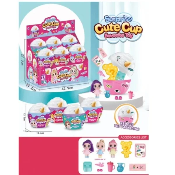 Pocket Toys Rainbocorns Cutie Cupcake Unicorn Blind Box, Assorted - K2801