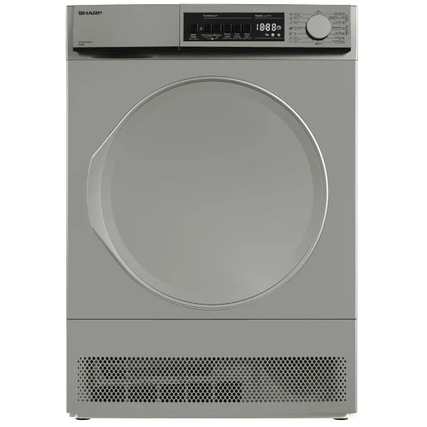Sharp 9KG Condenser Dryer With 15 Programs, Silver - KD-FCS910DZ-S