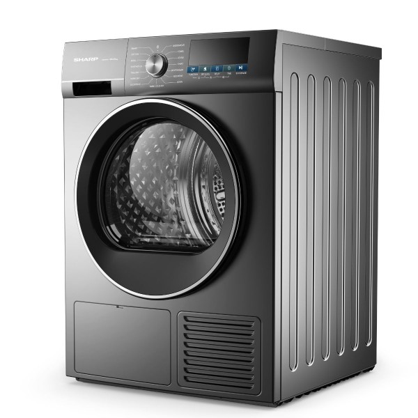 Sharp Front Load Heat Pump Dryer 10KG, Silver - KD-FHP1010DS-S-K