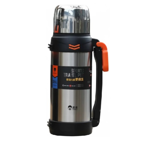 D.kadi 2.5Liters Vacuum Bottle, Silver - KD9113-2500S