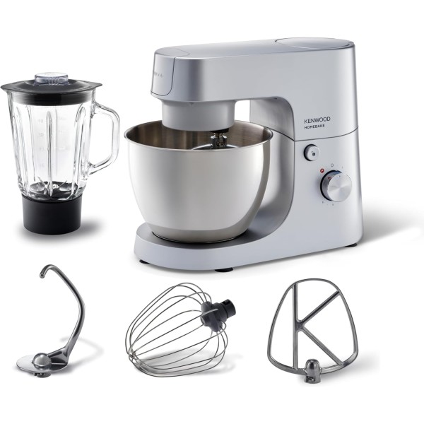 Kenwood HOMEBAKE 1400W, with Blender, 5L Stainless Steel Kitchen Machine - KHH01.120SI