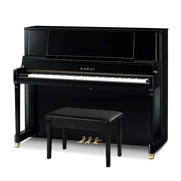KAWAI Upright Piano with Bench, Black - K-400 M/PEP