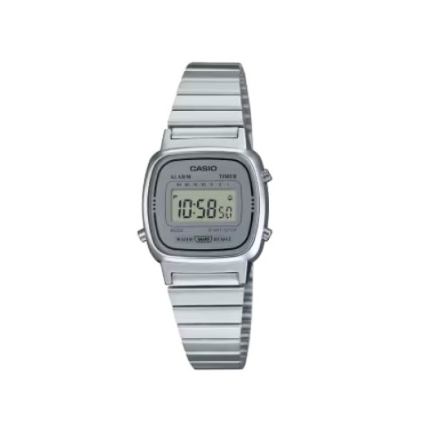 Casio Vintage Stainless Steel Band Digital Watch for Women - LA670WA-7DF
