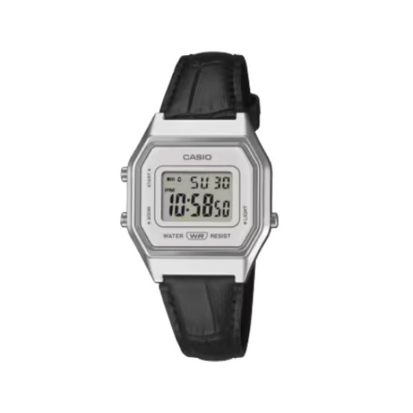 Casio Vintage Black Leather Band Digital Watch for Women - LA680WEL-1DF