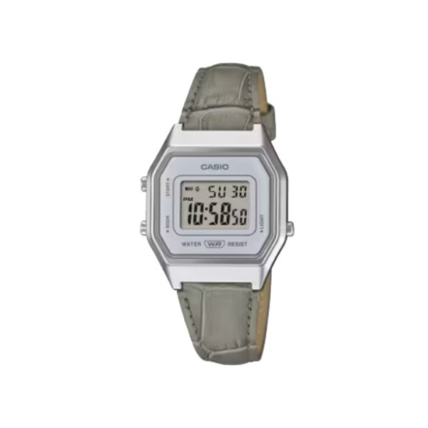 Casio Vintage Gray Leather Band Digital Watch for Women - LA680WEL-8A2DF