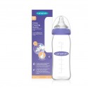 LANSINOH Glass Baby Bottle with NaturalWave Medium Flow Teat - 240 ml