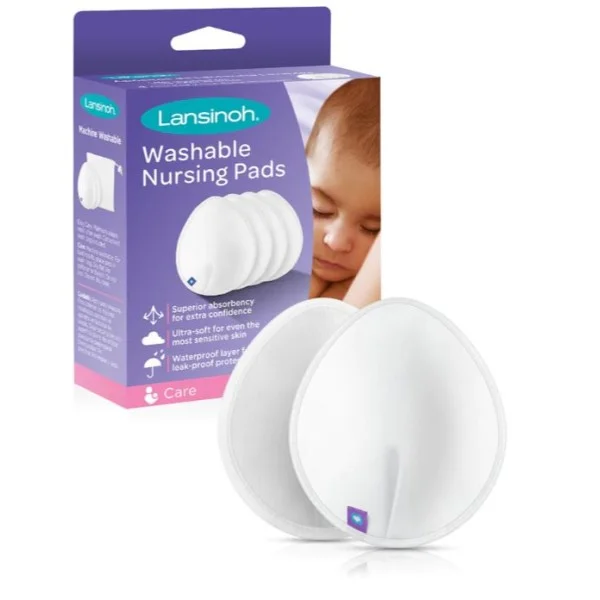 LANSINOH Washable Nursing Pads (4)