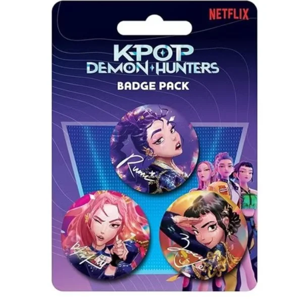 K-Pop Demon Hunters Badge Pack 3pcs - LBP2510677
