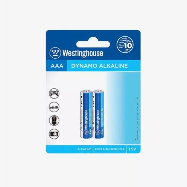 Westinghouse AAA Dynamo Alkaline 1.5V Battery 2PCS - LR03-BP2