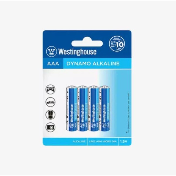 Westinghouse AAA Dynamo Alkaline 1.5V Battery 4PCS - LR03-BP4