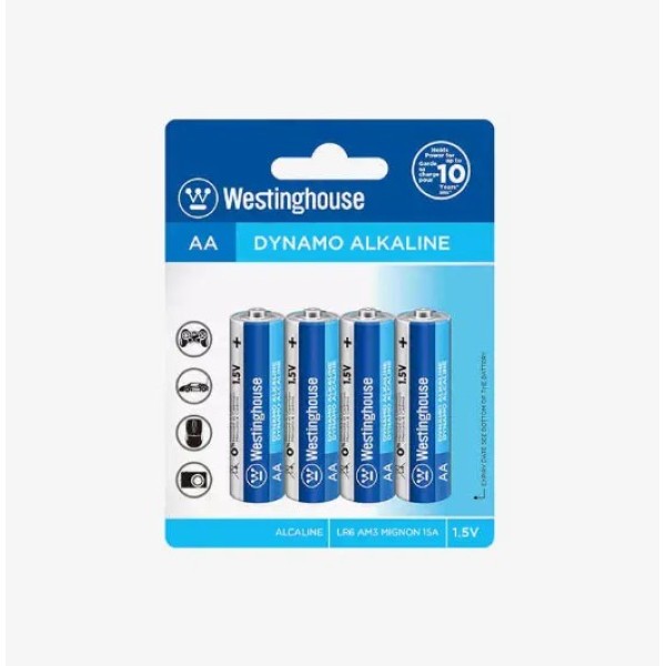 Westinghouse AA Dynamo Alkaline 1.5V Battery 4PCS - LR6-BP4