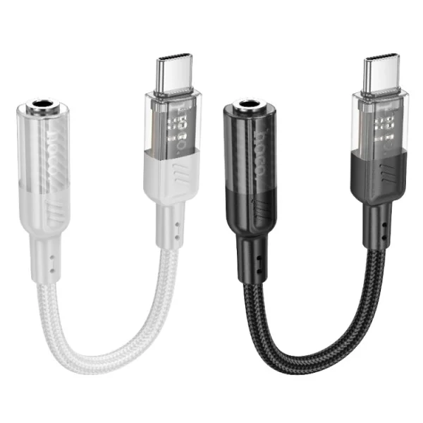 Hoco Spirit Transparent Type-C to 3.5mm Digital Audio Adapter Cable - LS37