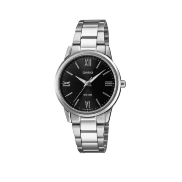 Casio Black Dial Stainless Steel Band Watch for Women - LTP-1303DD-1AVDF
