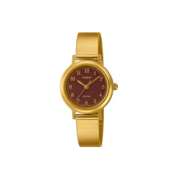 Casio Stainless Steel Band Brown Dial Analog Watch for Women - LTP-B170G-5BVDF