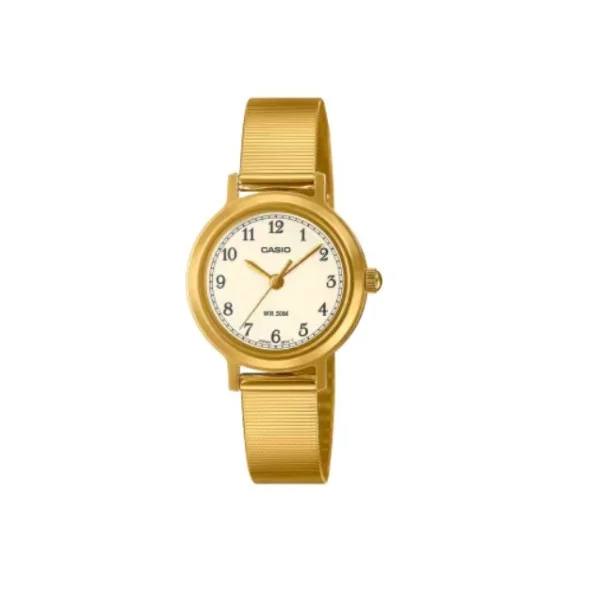 Casio Stainless Steel Band White Dial Analog Watch for Women - LTP-B170G-9BVDF